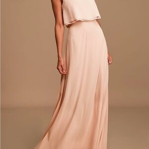 Lulus Blush Maxi/Bridesmaid Dress
